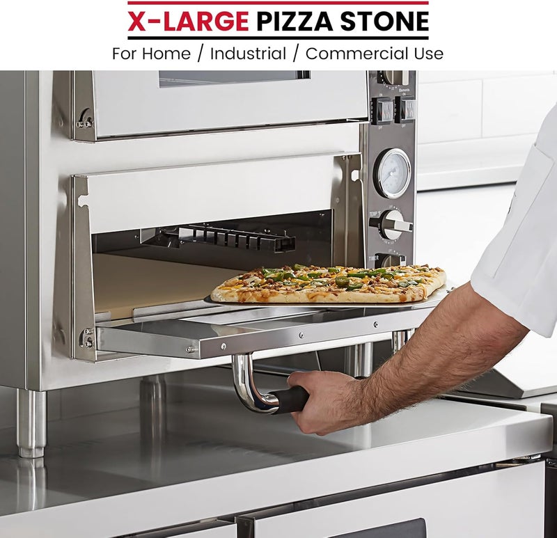 Unicook 22 Inch Extra Large Pizza Stone for Oven and Grill, Rectangular Baking Stone 22" x 14" x 0.6", Thermal Shock Resistant, Ideal for Baking Several Crispy Pizzas Bread - Image 3